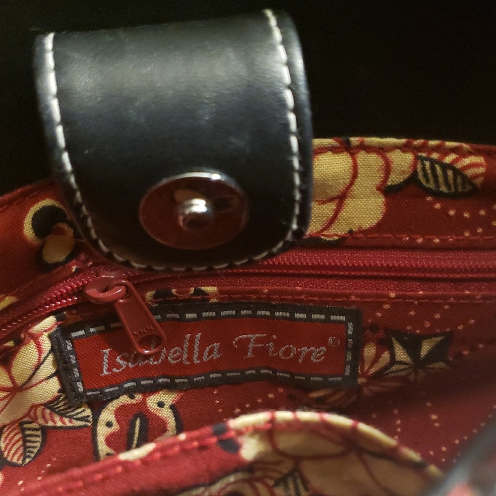 Rare Vintage Isabella Fiore Embroidered Leather Handbag - Picture 2 of 9